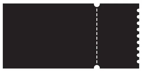 Solid Black Ticket Silhouette Stock Illustration
