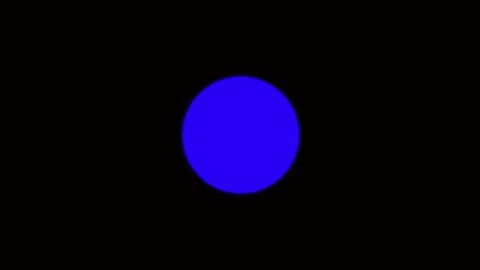Solid Blue Circle on Black Background sphere Stock Footage 330346945