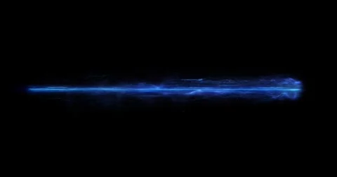 Solid Blue Energy Laser Beam Against Black Screen Compositing Element Vídeo Stock 330324024
