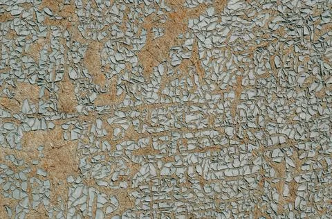 Solid board with old peeling paint. The texture of peeling paint. Background Stock Photos