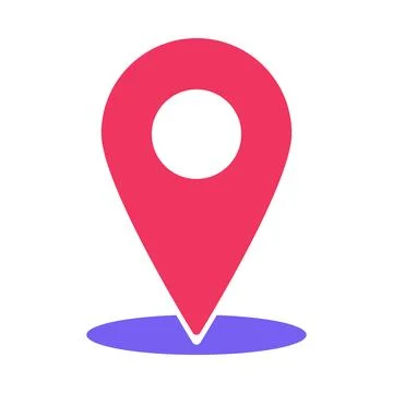 Solid Camping Map Pointer Simple Flat Icon Stock Illustration