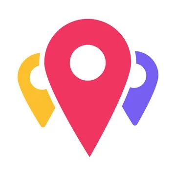 Solid Camping Pointers Simple Flat Icon Stock Illustration