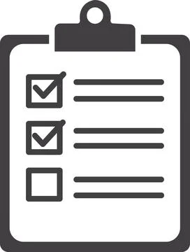 Solid Checklist Clipboard Task Stock Illustration