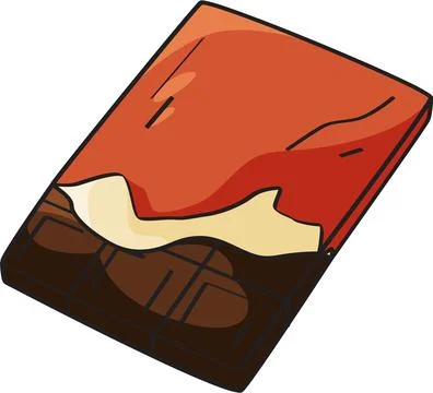 Solid Chocolate Bar or Candy Illustration 스톡 일러스트