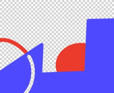 Solid circle half and quarter shape with primary color shape element abstract Stock Illustration
