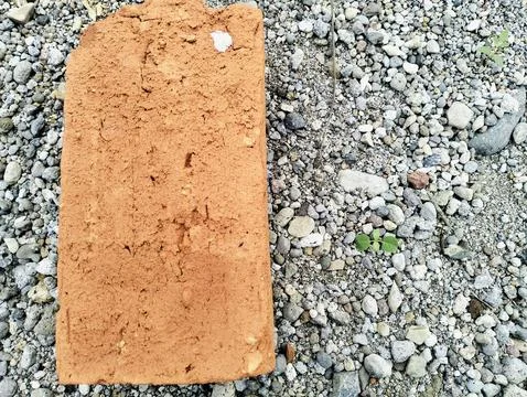 Solid clay bricks used for construction,Old red brick Stock Photos