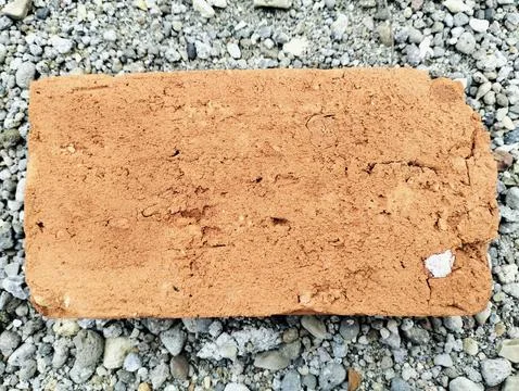 Solid clay bricks used for construction,Old red brick 写真素材