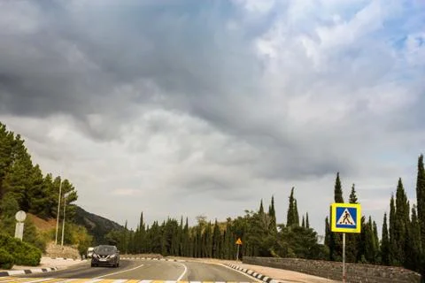 Solid clouds over the track. Photos