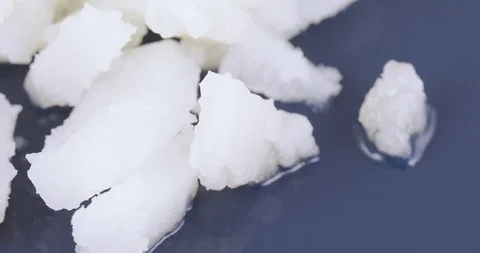 Solid coconut oil in bulk Video stock 117479316