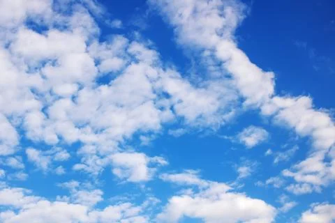 Solid color bright blue sky, background or texture Foto stock