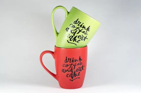 Solid Color coffee mug with a quote written on it Foto stock