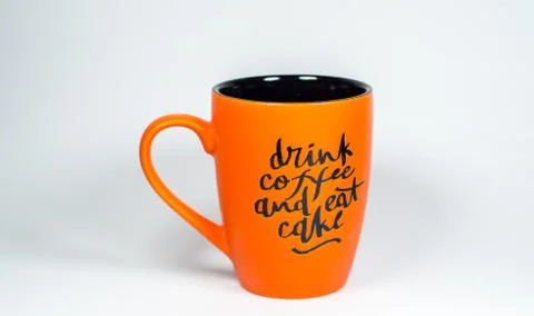 Solid Color coffee mug with a quote written on it 写真素材