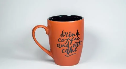 Solid Color coffee mug with a quote written on it 写真素材