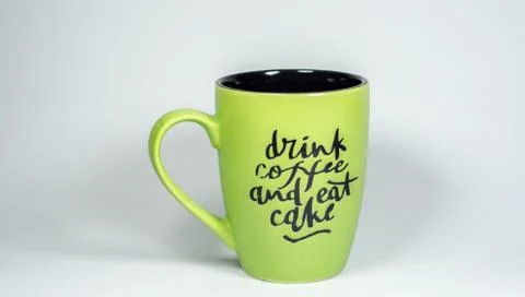 Solid Color coffee mug with a quote written on it Foto stock