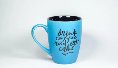 Solid Color coffee mug with a quote written on it Foto stock