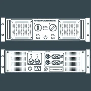 Solid color speaker amplifier device illustration. 스톡 일러스트