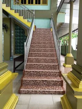 The solid concrete stairs of a building. Stock Photos