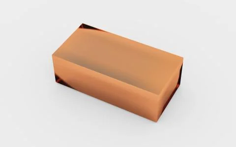 Solid copper metal box Stock Illustration