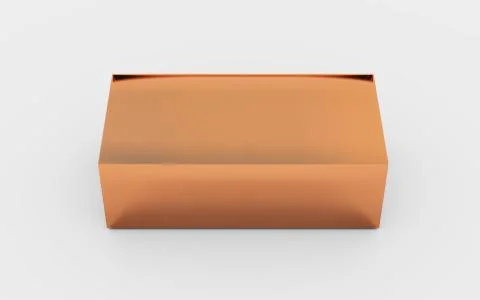 Solid copper metal box top view 스톡 일러스트
