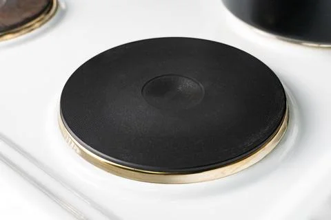 Solid Disk Electric Stove Burner Close-Up Stock Photos