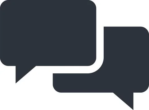 Solid Double Chat Bubble Stock Illustration
