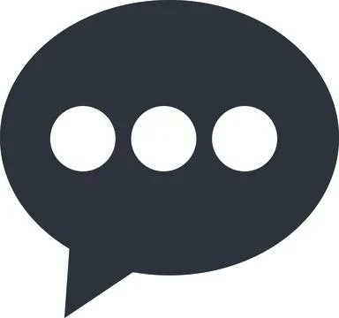 Solid Ellipsis Chat Bubble Stock Illustration