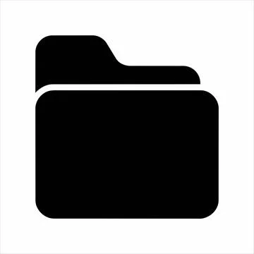 Solid filled office file folder icon for document management with 8K ultra .. Stock Illustration