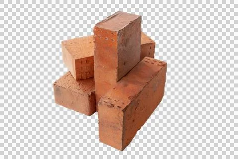 Solid fireproof clay brick used for the construction of fireplaces Stockfoto's