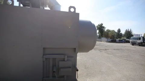 Solid fuel boiler in the factory Stock Footage 117719968