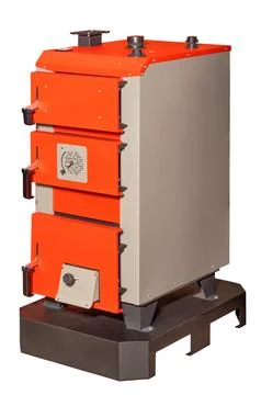 A solid fuel boiler is a new generation heating mechanism based on engineer.. Stock Photos