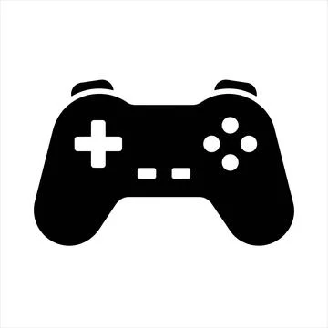 Solid gaming controller silhouette icon 8K ultra quality image ratio Stock Illustration