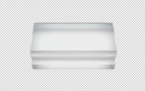 Solid glass box top view 스톡 일러스트