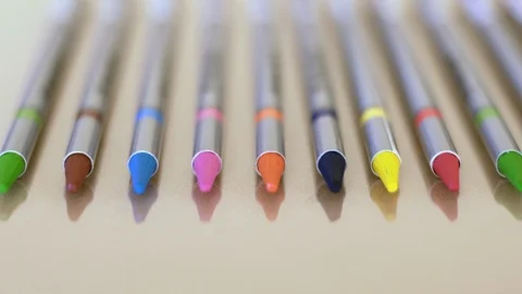 Solid Graphite Pencils Pan Stock Footage 106241040