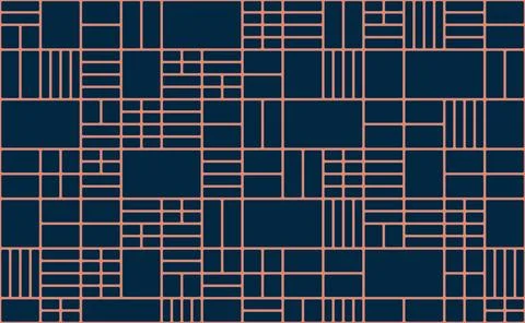 Solid grid blocks seamless pattern background Illustrazione stock