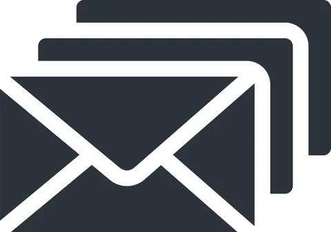 Solid Group of Emails Stock Illustration