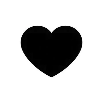 Solid Heart Shape Love Romance Favorite Icon Stock Illustration