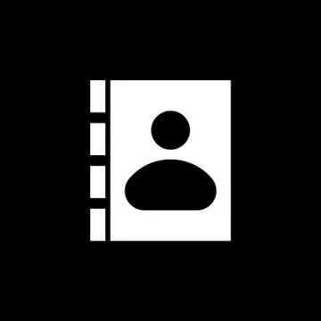 Solid icon of contacts book. vector icon 스톡 일러스트