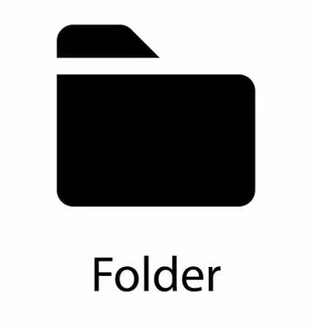 Solid icon of folder Stock Illustration