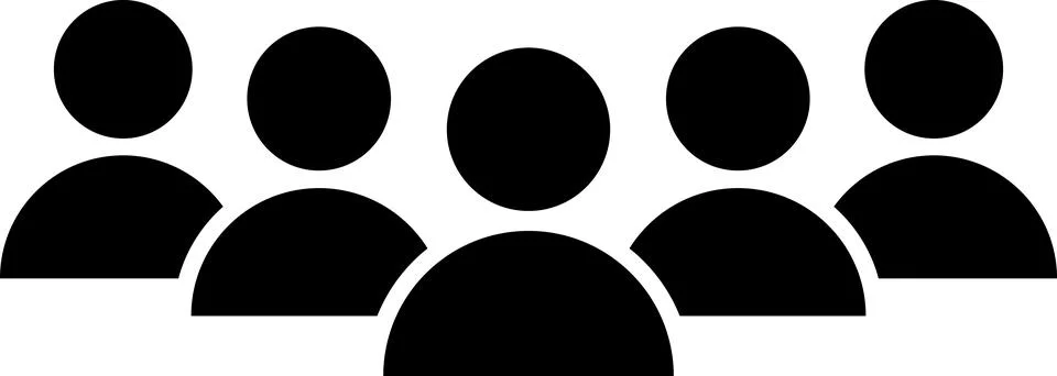 Solid icon group. People group icon set, persons, logo human, team icons, user Stockillustratie