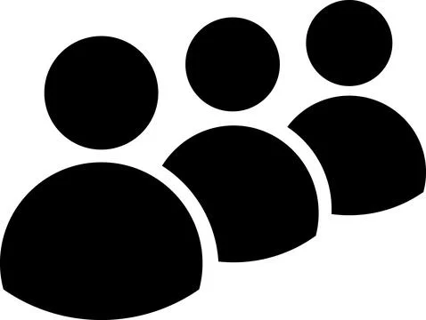 Solid icon group. People group icon set, persons, logo human, team icons, user Stock Illustration