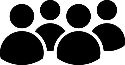 Solid icon group. People group icon set, persons, logo human, team icons, user Stock Illustration