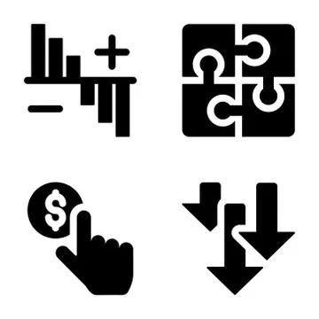 Solid Icons Bundle Stock Illustration