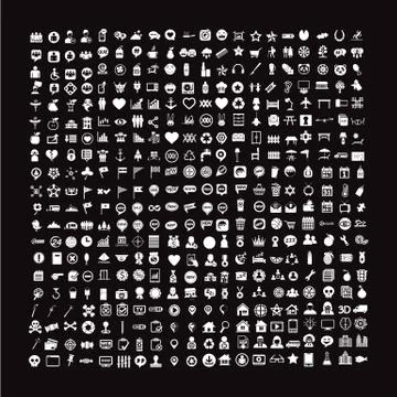 Solid icons set illustration design イラスト素材