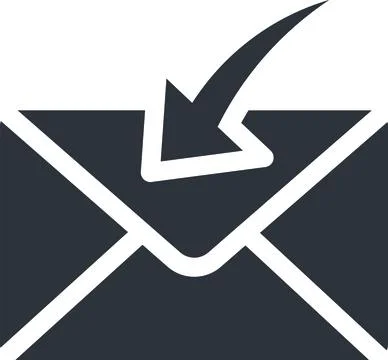 Solid Inbound Email Stock Illustration