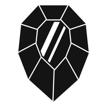 Solid jewel icon, simple style イラスト素材