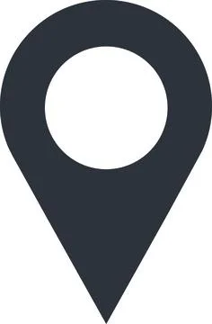 Solid Location Pin Stock Illustration