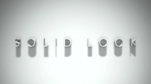 Solid look 3D title animation with shadows on a white background Video stock 297800587