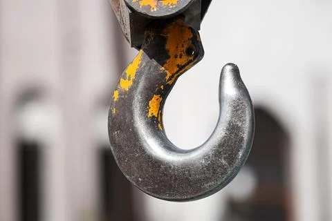 Solid Metal crane hook 스톡 사진
