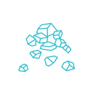 Solid mineral salt icon. Isolated on white background. From blue icon set. Stock Illustration