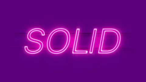 Solid neon sign appear on violet background. Stock Footage 144376374